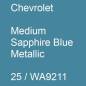 Preview: Chevrolet, Medium Sapphire Blue Metallic, 25 / WA9211.